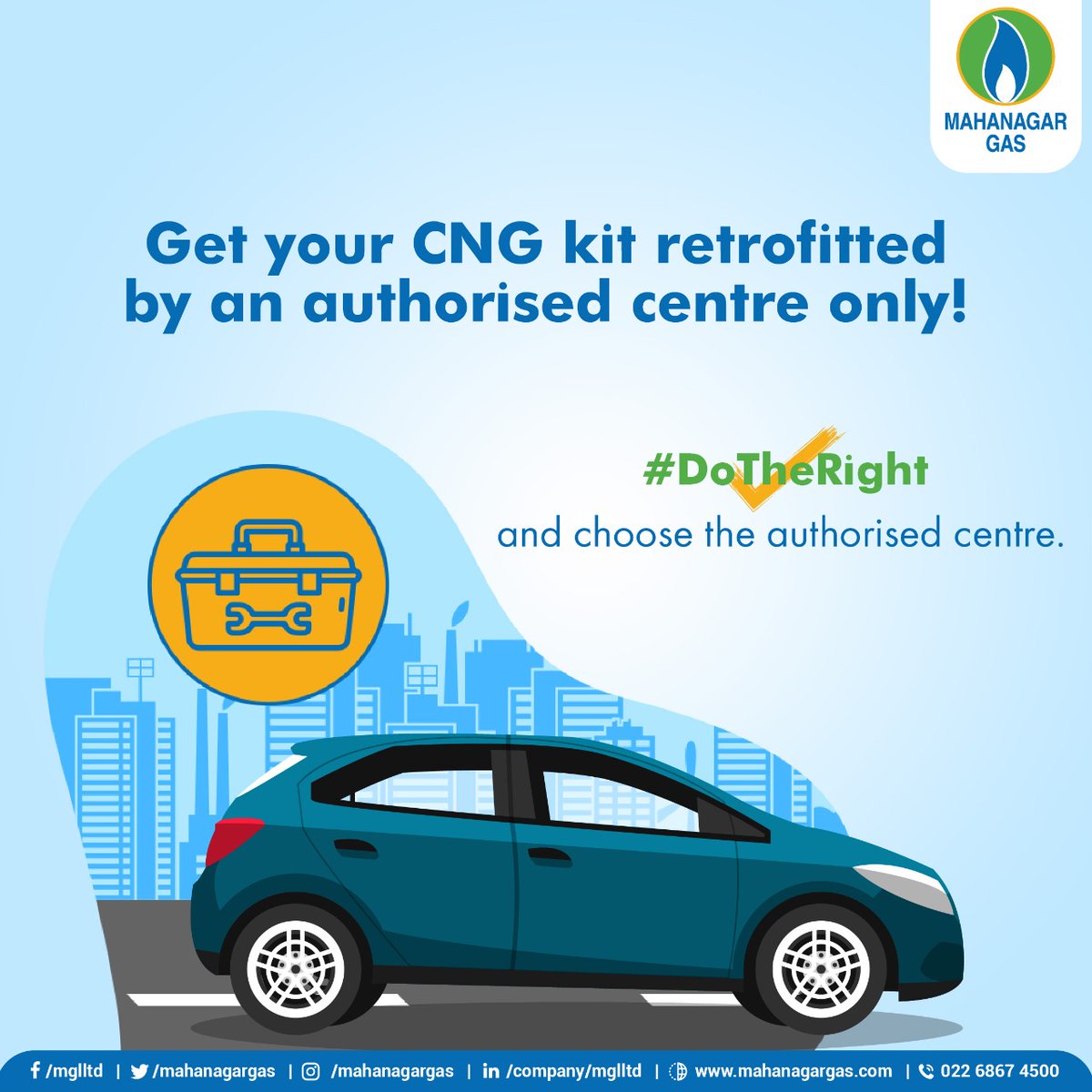 mahanagargas's tweet photo. Retrofitting the CNG kit from an unauthorised centre can get you in trouble! So, #DoTheRight and choose the authorised centre only. https://t.co/eJpDJj4z35