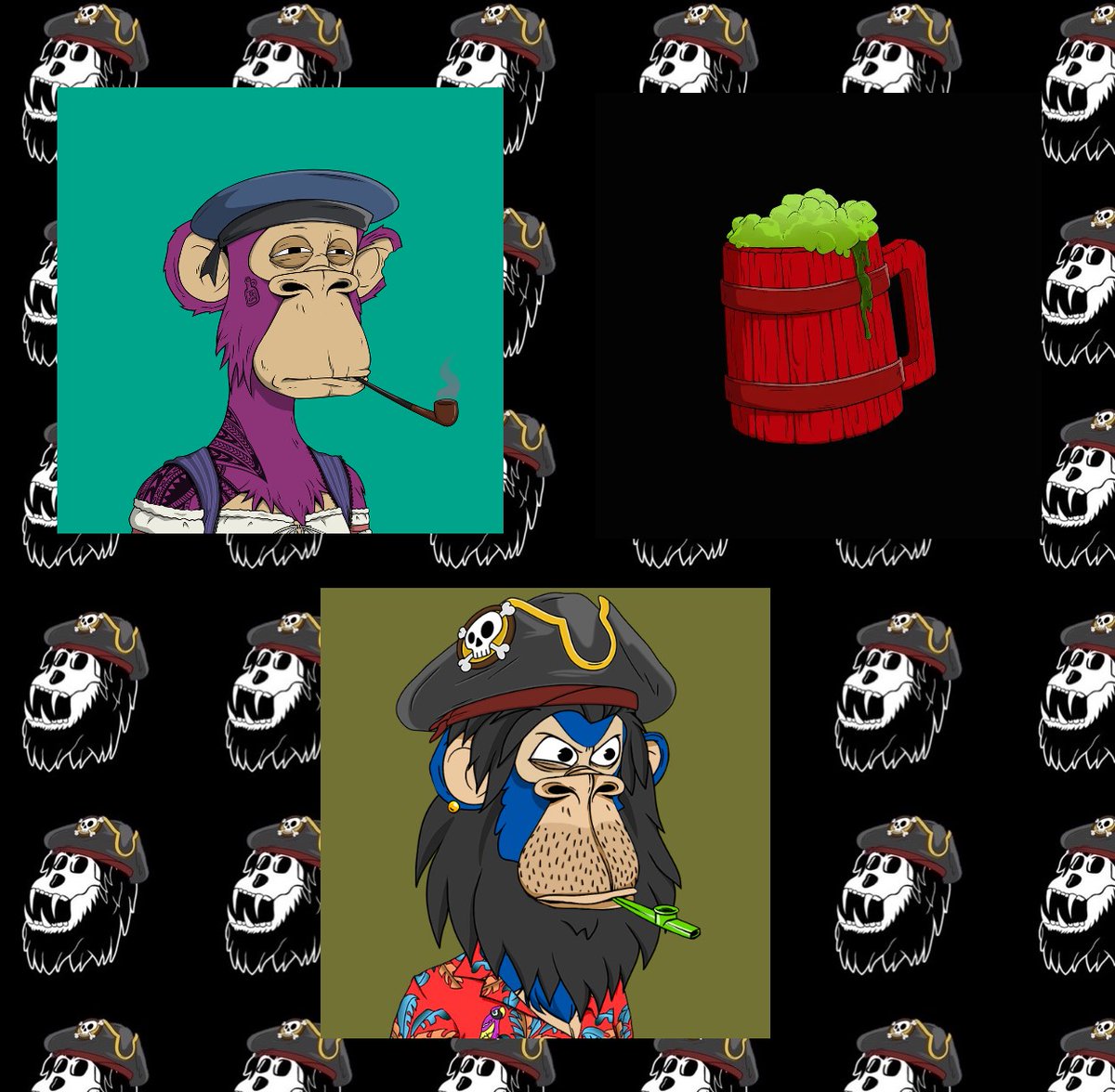 laopirates's tweet photo. 🚨 #NFTGiveaway  🚨

Super hyped I just mutated a Legendary #BAPC 1/1.
So its giveaway time.
BAPC + Mutating Rum + #LAYC Pirate

To enter:
✅ Follow @LazyApeYC @BadApePirates @laycpirates
 
✅ Like &amp; RT
✅ Tag 3 Friends

Winner announced in 48 hrs⏰. Good Luck 
#ProudtoDeath https://t.co/8kmQUDmSc2