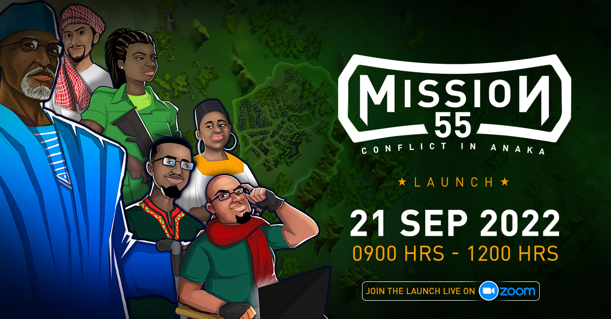 Today is the day! Join the launch of our Serious Game “Mission 55 - Conflict in Anaka” from 9.00 hrs to 12.00 hrs by joining our Zoom meeting.
See our Facebook events page for the meeting details. fb.me/e/28Mj15rTw #Mission55Game