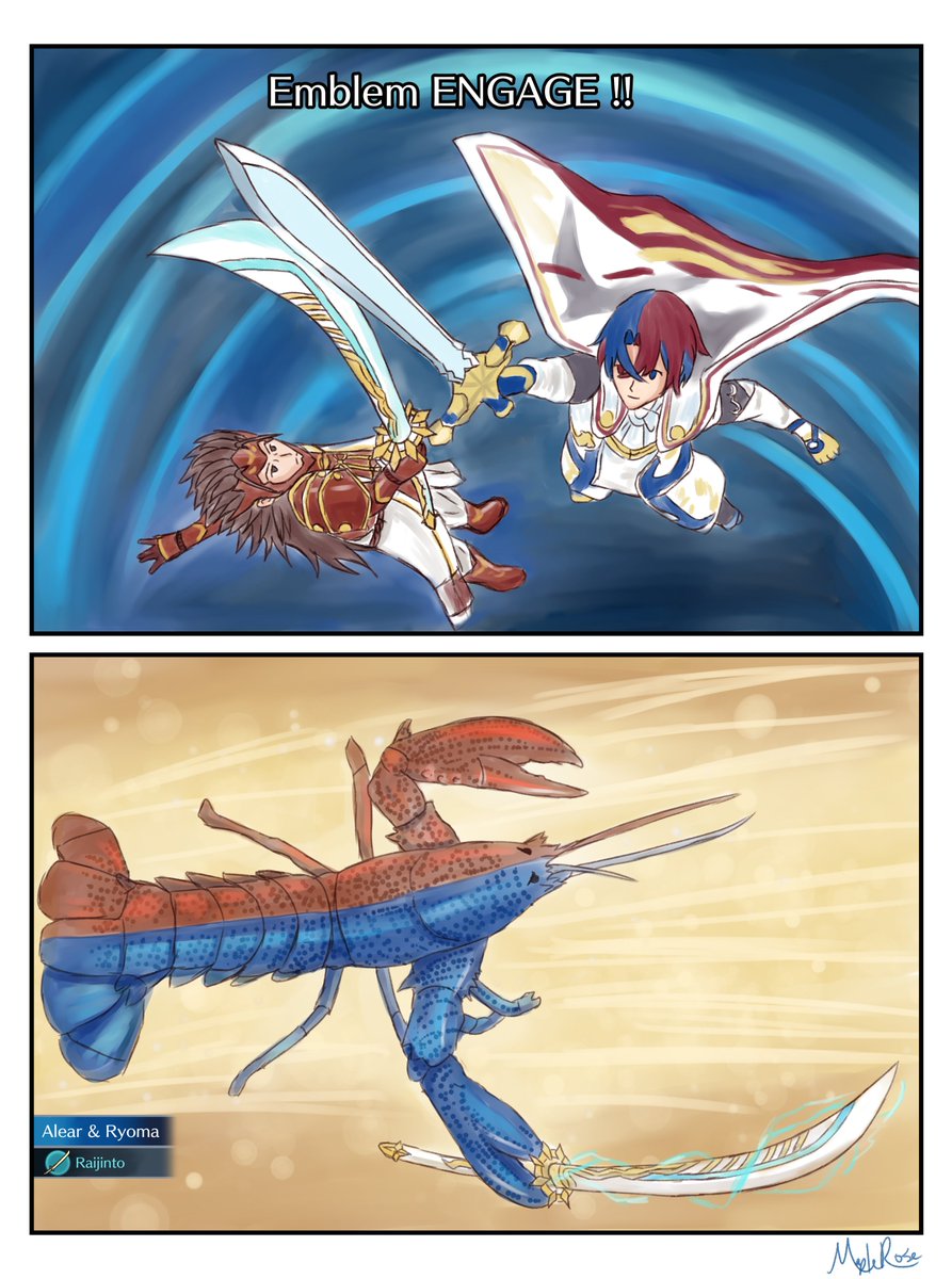 This is just what Alear looks like when he engages with Ryoma, obviously 🦞