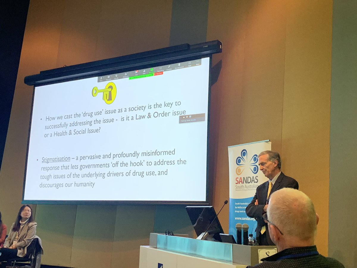 Dan Howard SC outlines the lessons from the NSW Special Commission of Inquiry into the drug Ice and the critical importance of #decriminalisation of simple drug use and possession to reduce drug related health &amp; social harms 

#SANDAS2022 <a href="/AODpeak/">SANDAS</a> #DrugPolicy