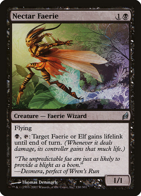 Nectar Faerie
Set: Lorwyn
Rarity: uncommon
Release Date: 2007-10-12