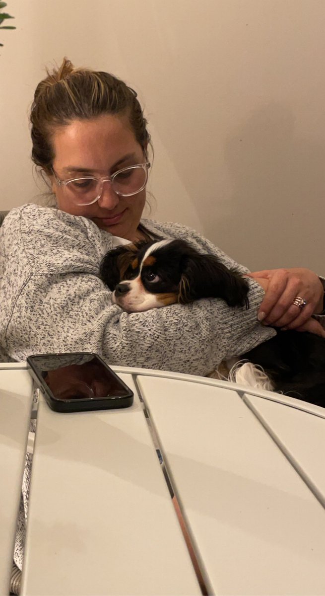 CHELseaofblue's tweet photo. My best friend got to meet my son. It was like they had known each other forever, just like our friendship ❤️🐶 @cattywamppus https://t.co/GRIXwFWHYi