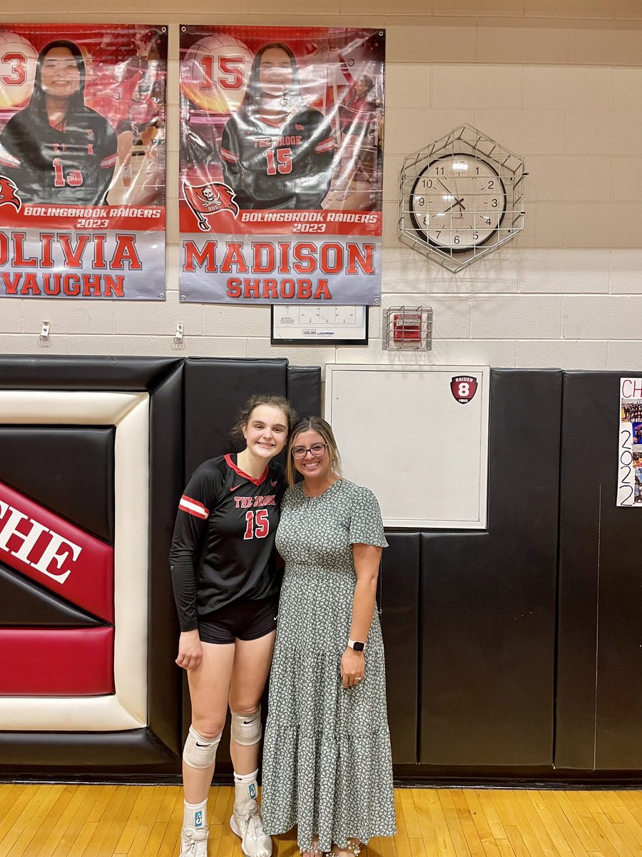 mrs_b0yd's tweet photo. Happy Senior Night @mshroba4 🏐🤍 @LewisUniversity is lucky to have you next year, but in the mean time I’ll soak in all the between classes chats that I can &amp; see all the epic kills of the season! Great win tonight @BHSvolleyball_ https://t.co/6ckklML74B