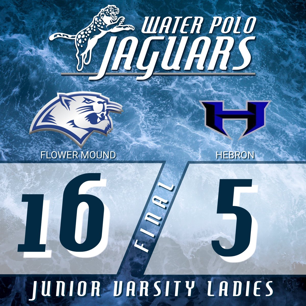 waterpolofmhs's tweet photo. JV Ladies pick up the ‘W’ over Hebron tonight! #WayToGoJags #FMPolo https://t.co/GTtpv3RoCk