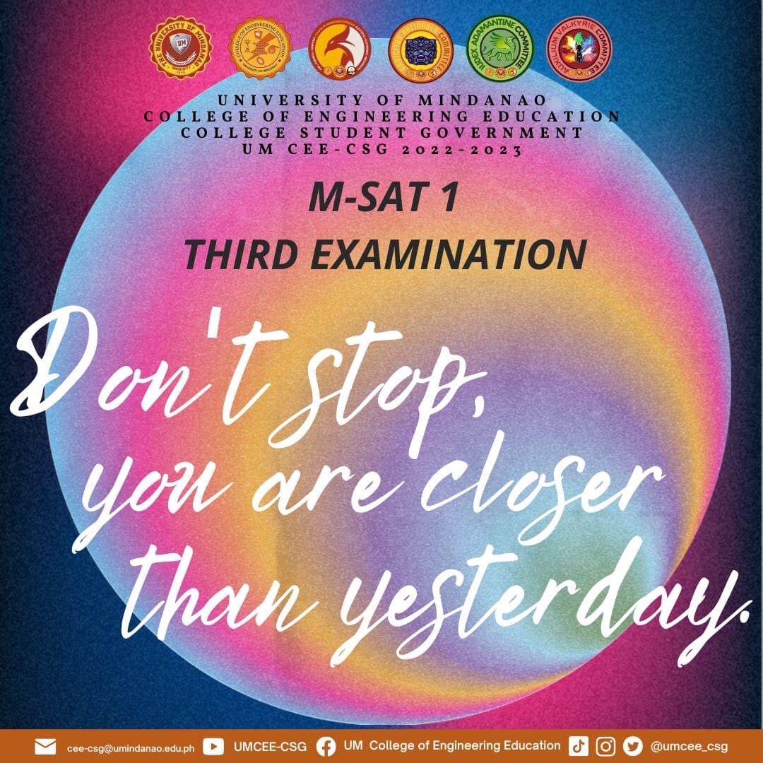 um_ceecsg's tweet photo. Indeed, you are closer than yesterday. So don't stop and don't give up. You can pause to relax, to rejuvenate, and to recharge. Keep pushing because struggles shape the best version of ourselves.

Don't just memorize the formula; understanding the process is always the key. https://t.co/KLF3B1bFfI