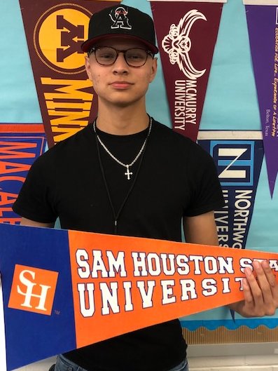 Collegiate_BISD's tweet photo. Congrats to Nathan Medina for his acceptance to Sam Houston State University! #CollegeAcceptance #Classof2023 #collegiatethings @BryanISD @GCarrabineBryan @amyraecarreon https://t.co/ywiBz3t3Nr