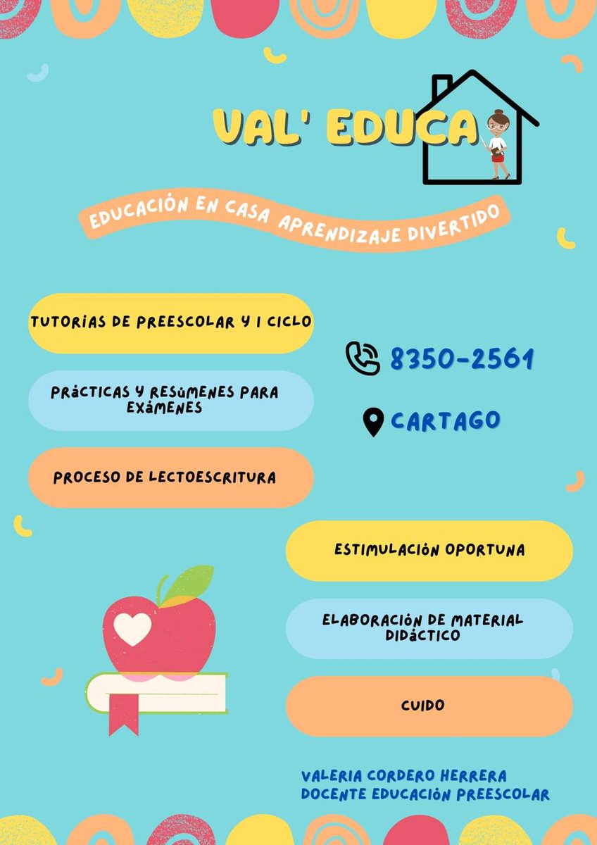 valeriach01's tweet photo. Hola😊Les comparto la información de un emprendimiento como docente que estoy iniciando, la idea es llevar el aprendizaje, de una forma divertida, hasta el hogar que lo necesite👩‍🏫

Les agradezco mucho si me ayudan a compartir💛 https://t.co/Li6CREQbjV