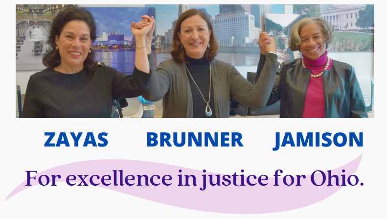 #PostcardsToVoters is working to #TurnOhioBlue.

Start prepping!

These Ohio Supreme Court candidates know that justice matters for everyone:
Justice Jennifer Brunner + Judge Marilyn Zayas + Judge Terri Jamison
Please vote early in person starting Oct 12 for the Nov 8 election.