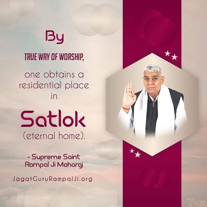 SonuDasi99's tweet photo. Today's #wednesdaythought
By true way of worship, one obtains a residential place in satlok (eternal home). 
- JagatGuru Tatvadarshi Sant Rampal ji Maharaj .....��🙏🌷
#GodMorningWednesday https://t.co/cRLYxOE2OD