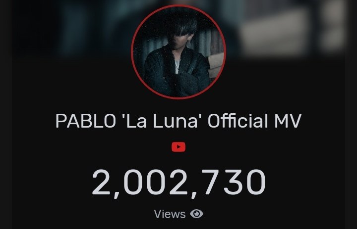 HAPPY 2M VIEWS LA LUNA!
Congrats ALPHA PABLO ! <a href="/imszmc/">PABLO</a>

don't forget to stream LaLuna guys! 
📌youtu.be/guigxQ8SNS8
#PABLOLaLuna • #LaLuna