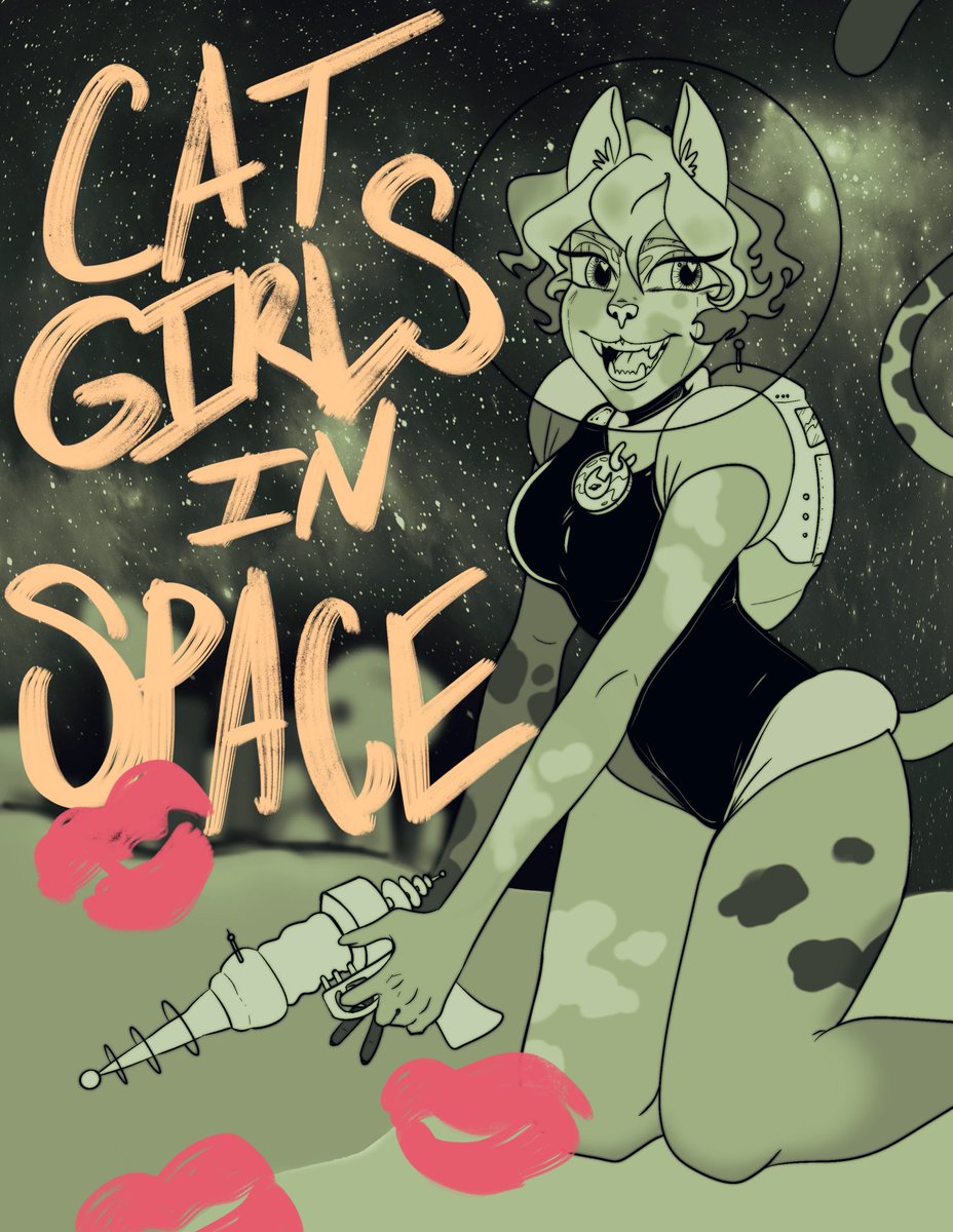 vvangoghst's tweet photo. The truth is out there #catgirl #digitalart #furryart #Space 🌌💫✨ https://t.co/iAoQ48gnOg