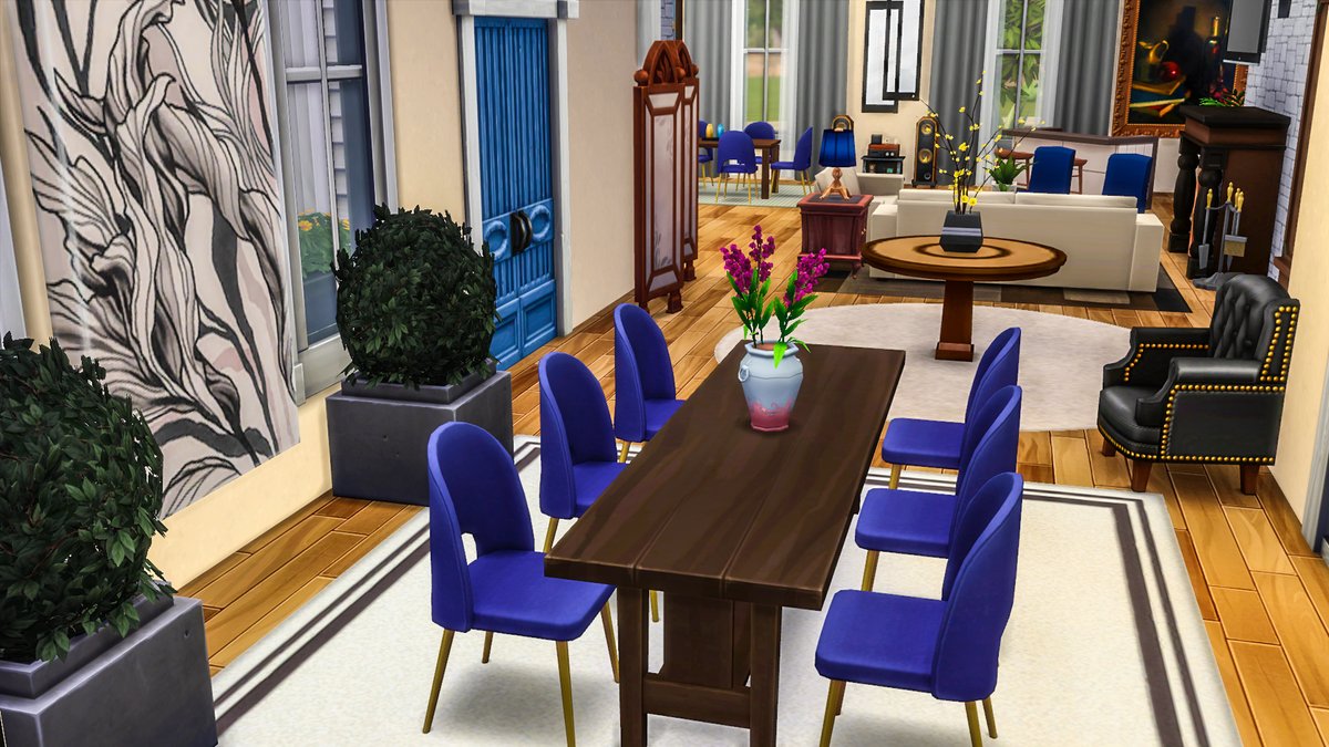 symtherin's tweet photo. Interior from a large BASE GAME ONLY family home for the #backtobasicscollab 💕
>>https://t.co/Z5PQeuuwq5
#thesims4 #ShowUsYourBuilds https://t.co/BdMsIIDjuN