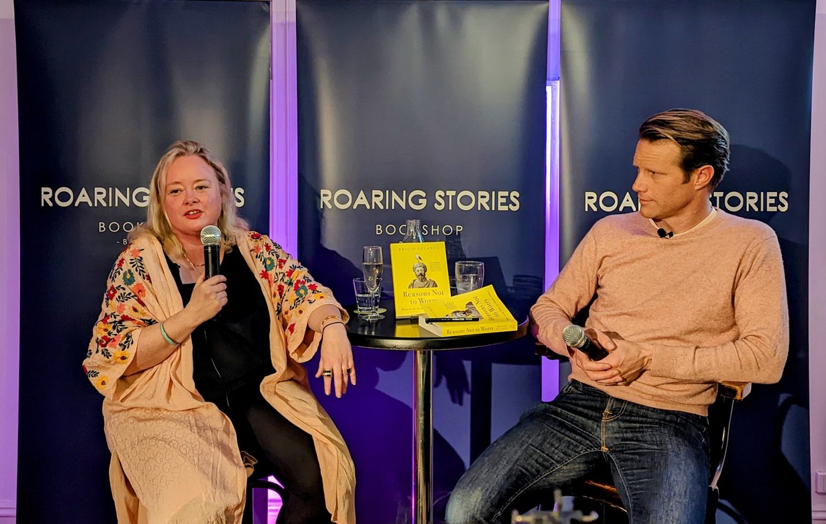 Keep calm and order Reasons Not to Worry, <a href="/BrigidWD/">Brigid Delaney</a>’s book about Stoic wisdom as applied to our frazzled times! Our event last night with Brigid and <a href="/TomTilley/">Tom Tilley</a> was insight-stuffed, invigorating and a hoot. If you missed out, watch the recording here: fb.watch/fG1ci0NQc1/