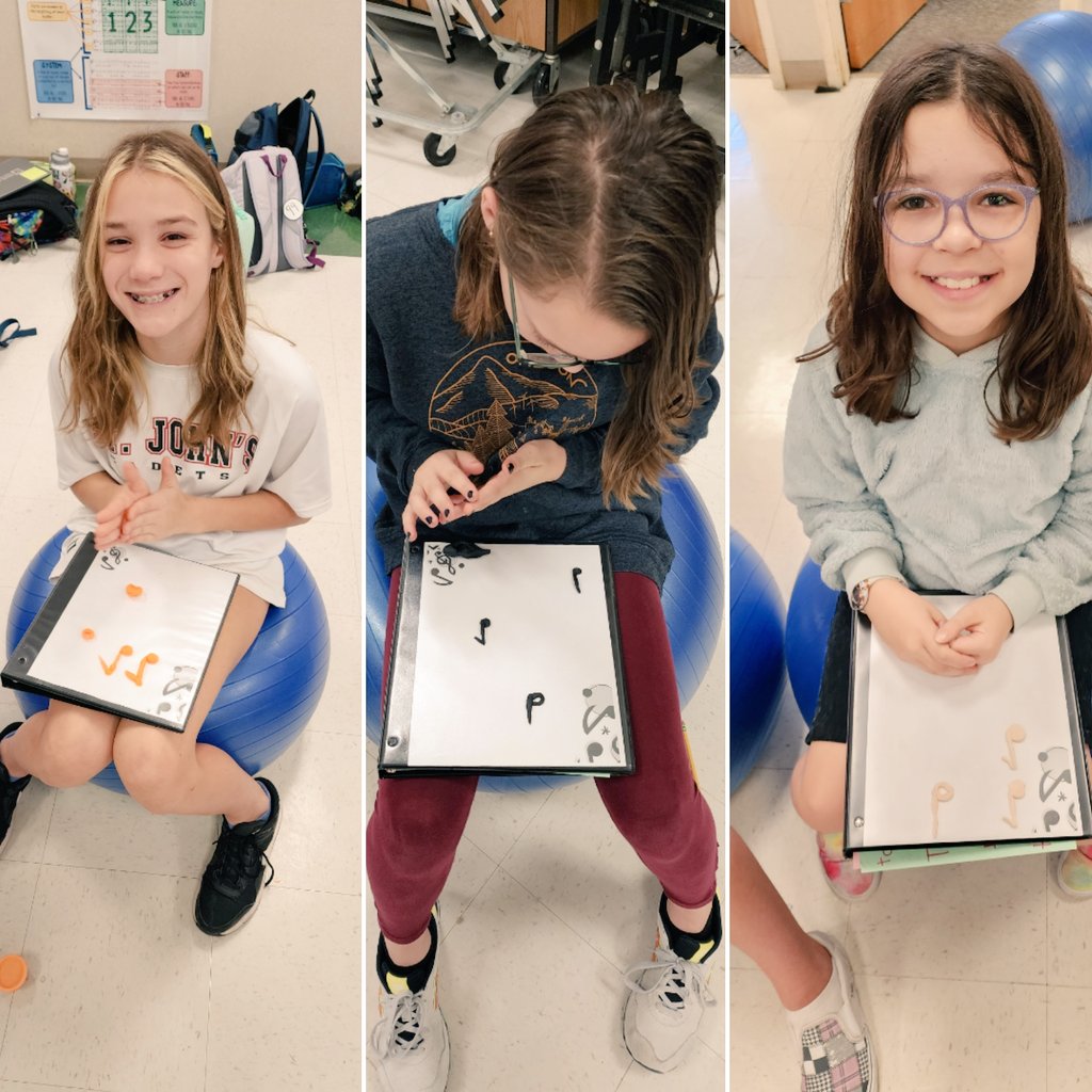 ligongtchorus's tweet photo. Highlight in Apprentice Chorus today? Learning about parts of a note with play-doh! After this fun lesson, all singers in this class scored 10/10 on their post-assessment! #choruslife #musicliteracy #learningthroughfun #soundbeforesight @ligonmiddle @LigonPTA @WCPSS_Arts https://t.co/3XrN9bzCL0