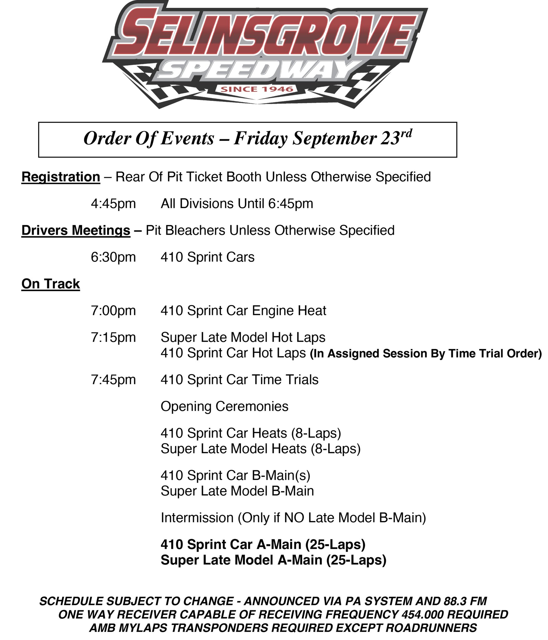 selinsgrove-speedway-on-twitter-this-friday-s-order-of-events-for-the