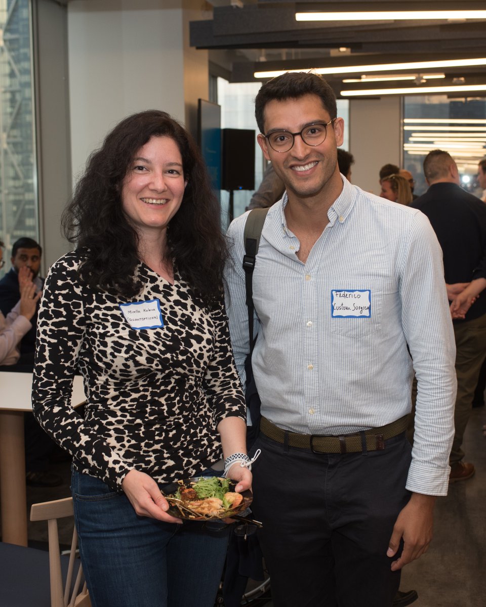 Our CEO Mirella with fellow CEO Fede from <a href="/CustomSurgical/">Custom Surgical</a> at last week's September NY Tech Meetup in New York City! Mirella gave a lecture educating the public about the potential of quantum computing and the expected timeline for its realisation. @nytechalliance <a href="/quantum/">Quantum Coffee</a>