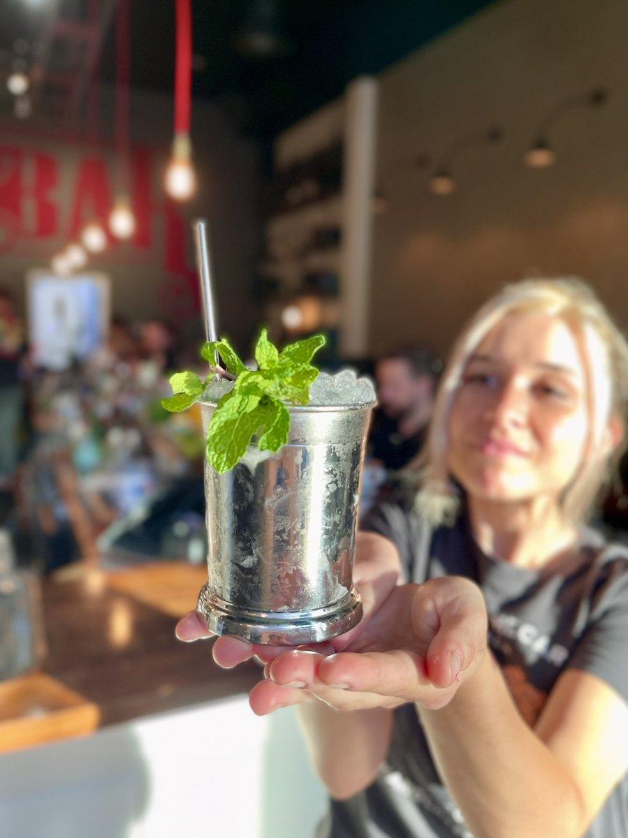 archivesalem's tweet photo. Brooke making sure we got the fresh mint of this Low Hanging Fruit cocktail in shot. 📸 🍑 House peach-infused bourbon, fresh lime, simple syrup, &amp; mint make for our take on a julep cocktail reminiscent of sweet tea &amp; sweeter times with you. 🥃 🥰  (1/2) https://t.co/hYORJchXSA