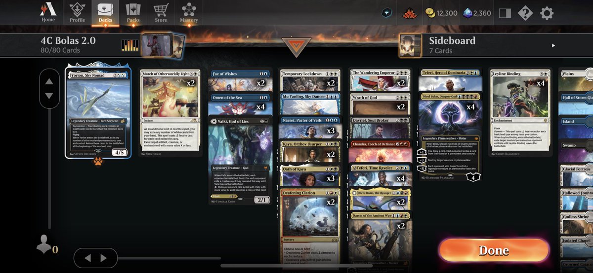 mauromtg's tweet photo. This deck is obliterating the historic meta for me. Climbed out of 2 weeks in diamond 4 up to Mythic 400 Third pic is me destroying a 5C Niv deck after being down to single card with him having a full hand of removal.  https://t.co/VAOOgcL7mo https://t.co/Ik7r9rk4FA