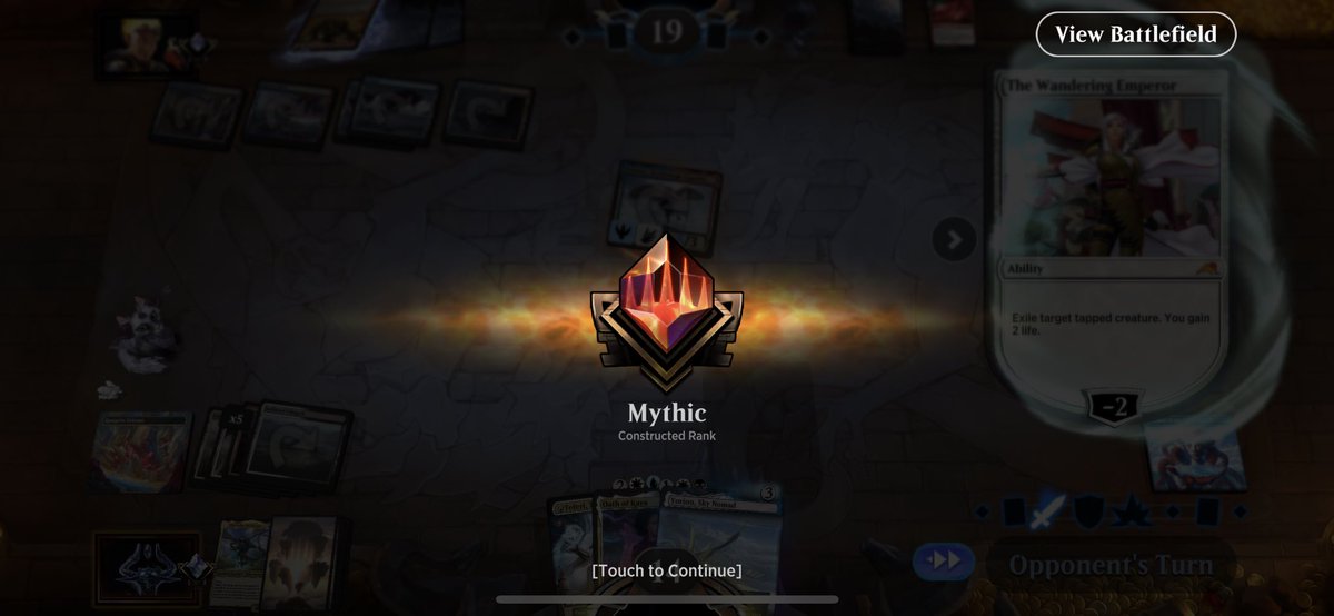 mauromtg's tweet photo. This deck is obliterating the historic meta for me. Climbed out of 2 weeks in diamond 4 up to Mythic 400 Third pic is me destroying a 5C Niv deck after being down to single card with him having a full hand of removal.  https://t.co/VAOOgcL7mo https://t.co/Ik7r9rk4FA