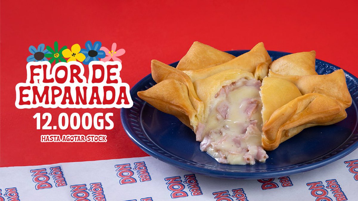 DonRamonpy's tweet photo. La única flor que vas a querer recibir en esta primavera 🌼 FLOR de empanada de jamón y queso #DonRa https://t.co/sKDfIR4GAc