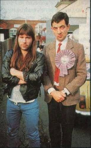 crockpics's tweet photo. Bruce Dicksinson and Rowan Atkinson https://t.co/54WGSI0RlC