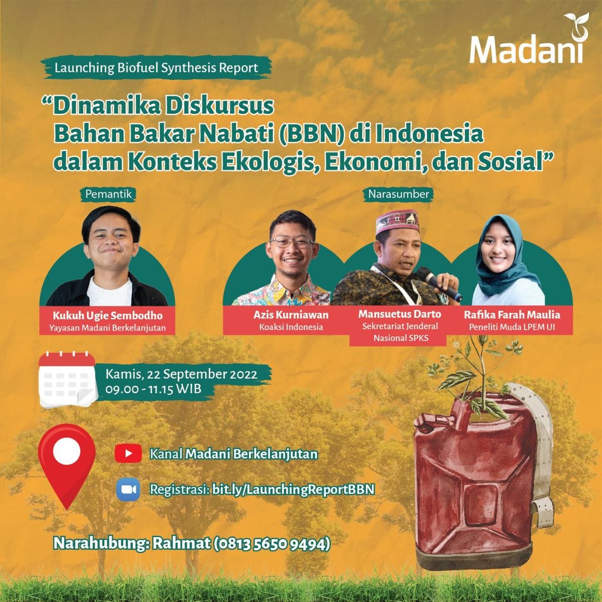 giorgiobanget's tweet photo. Kuy lah, kita belajar bareng soal Bahan Bakar Nabati (BBN) Indonesia, mau dibawa kemana sih? Bersama @dartowojtyla dan penggiat per buah-buahan nasional..
Cuma di channelnya @yayasanmadani
PS: asrotnya gue.. #gakpenting ๐คฃ๐คฃ๐คฃ https://t.co/UzxHB8Im3K