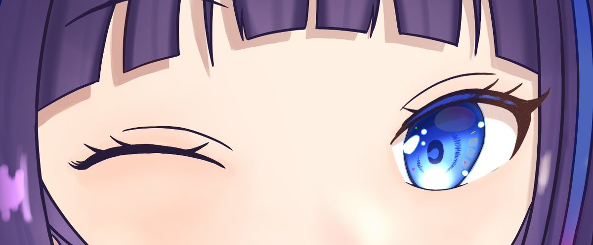 「気になるあの子のウィンク おめめドアップ」|Roger - ロジャーのイラスト