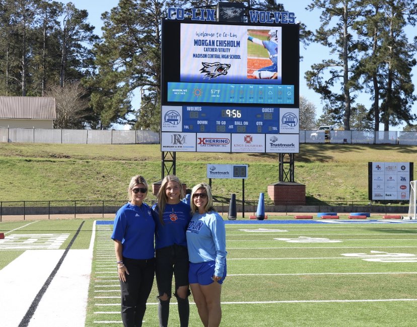 Morgan Chisolm (@morgan_chisolm) on Twitter photo I am excited to announce that I have decided to continue my academic and athletic career at Co-Lin! I am so thankful for this sport and everyone who has helped me along the way! Proud to be part of the Pack, GO WOLVES🐺💙
<a href="/CoLinSoftball/">Co-Lin Softball</a> @CoachMeleah <a href="/coachbeall07/">Amber Adcock Beall</a> <a href="/MCHSSOFTBALL2/">MCHS SOFTBALL🥎</a> I am excited to announce that I have decided to continue my academic and athletic career at Co-Lin! I am so thankful for this sport and everyone who has helped me along the way! Proud to be part of the Pack, GO WOLVES🐺💙
<a href="/CoLinSoftball/">Co-Lin Softball</a> @CoachMeleah <a href="/coachbeall07/">Amber Adcock Beall</a> <a href="/MCHSSOFTBALL2/">MCHS SOFTBALL🥎</a>