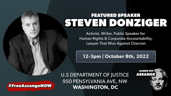 danieldeceder's tweet image. Lawyer, writer, activist @SDonziger⏳#HandsOffAssange