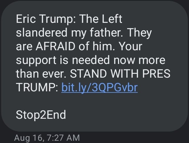 adamlanghals's tweet photo. Messages come from the whole family, Donald, Don Jr, Eric, Ivanka. https://t.co/qJnl4x3wIa