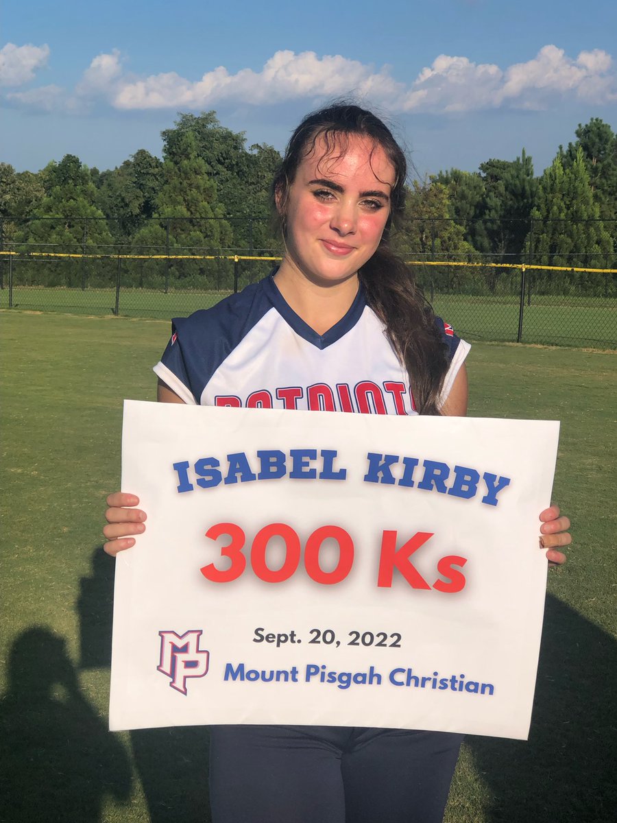 Mount Pisgah Softball (@pisgahsoftball) on Twitter photo Congratulations to <a href="/IsabelKirby2024/">Isabel Kirby 2024</a> on her 300th career strikeout. And she’s not even close to being done 😤@Vipers16UGold <a href="/DartmouthSball/">Dartmouth Softball</a> #gopats Congratulations to <a href="/IsabelKirby2024/">Isabel Kirby 2024</a> on her 300th career strikeout. And she’s not even close to being done 😤@Vipers16UGold <a href="/DartmouthSball/">Dartmouth Softball</a> #gopats
