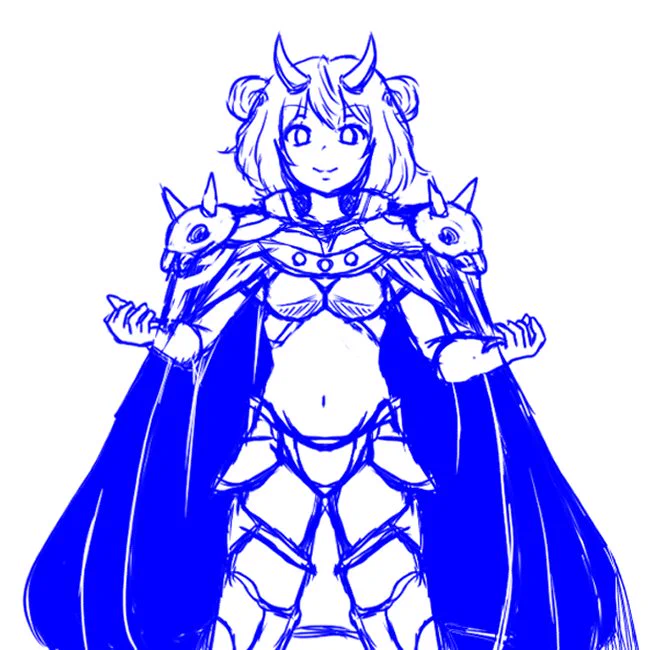 これがこうなってこう。#このタグを見た人はラフ画とその完成絵を見せる 