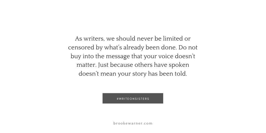 brooke_warner's tweet photo. Whether or not you publish your truth, at least write it. Tell it to someone. You don’t owe anyone your silence. In fact, it’s quite the opposite—you owe yourself the freedom to say what happened, out loud, unfettered, unburdened. #WriteOnSisters! https://t.co/rKWEv9xfGi