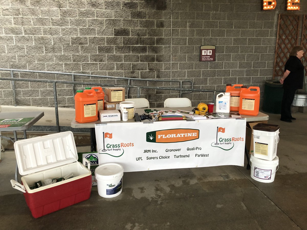 GRTSTurfSupply's tweet photo. Had a great day at the @NorCalSTMA event at Sutter Health Field. Big thanks to Chris Shastid and @ChengsTweets for their hospitality and to all the Sports Turf Pros that came out today! @FloratineFoliar @JRMTurfProducts @TurfMend @Quali_Pro #RootedInScience https://t.co/VRnkgJPwNQ