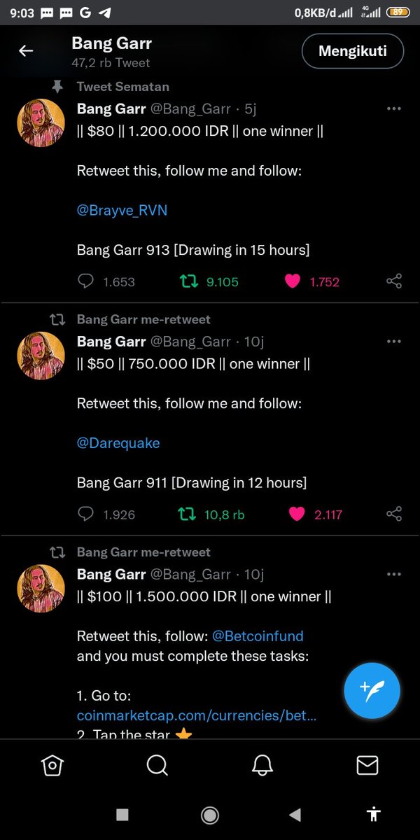 Arif112211's tweet photo. @Bang_Garr @Darequake Done semoga win https://t.co/KHjnrGQgzq