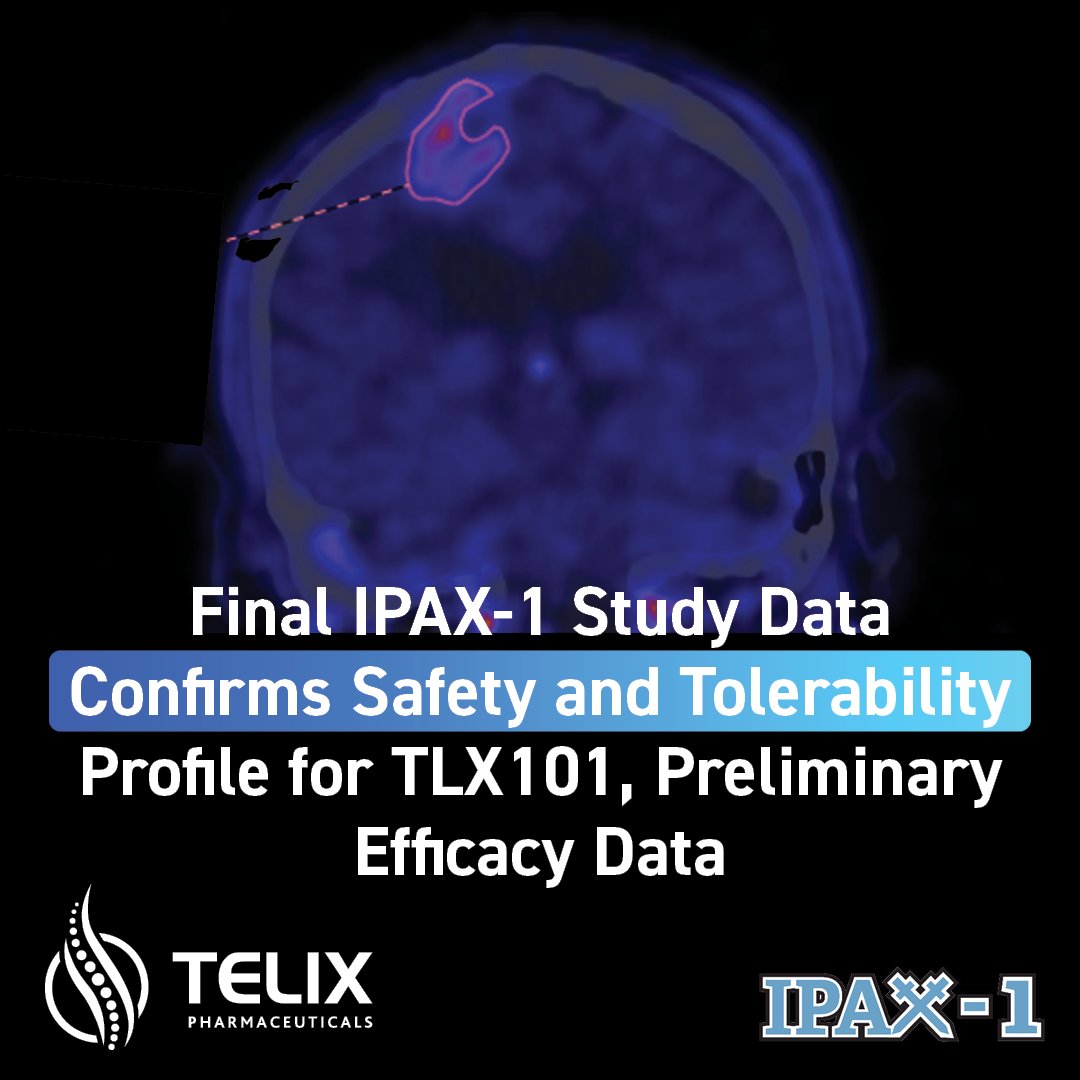 TelixPharma's tweet image. We are pleased to announce final results from the #IPAX-1 Ph I/II study of TLX101 therapy in combination with external radiation therapy in recurrent #glioblastoma.

Data confirms safety and tolerability, encouraging early efficacy for further evaluation

bit.ly/3BSYWHn