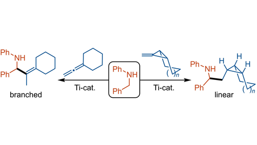 EurJOC's tweet photo. Titanium-Catalyzed Intermolecular Hydroaminoalkylation of Allenes and Methylenecyclopropanes by Sven Doye and co-workers (@UniOldenburg) #OpenAccess https://t.co/iYYyWnGpNt https://t.co/yk5fp4ux5L