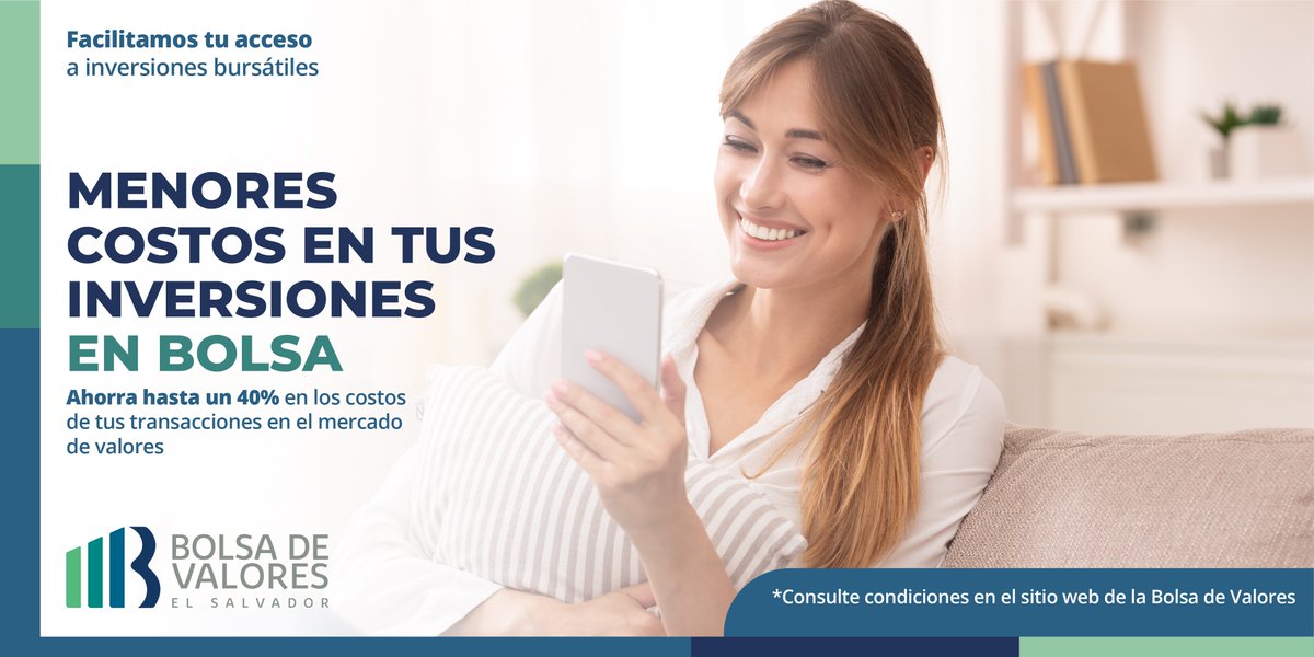 BolsaValoresSV's tweet photo. Aprovecha todos los beneficios que te ofrecemos, cada vez nos acercamos más a ti.

¡Invierte ya!

Más información: https://t.co/zG9CbAquAM

#SoyParte #HagoMercado #VivoLaExperiencia #TuBolsa #InviertoEnBolsa #TuInversion #TuDineroCrece https://t.co/tm1N2W4PI5