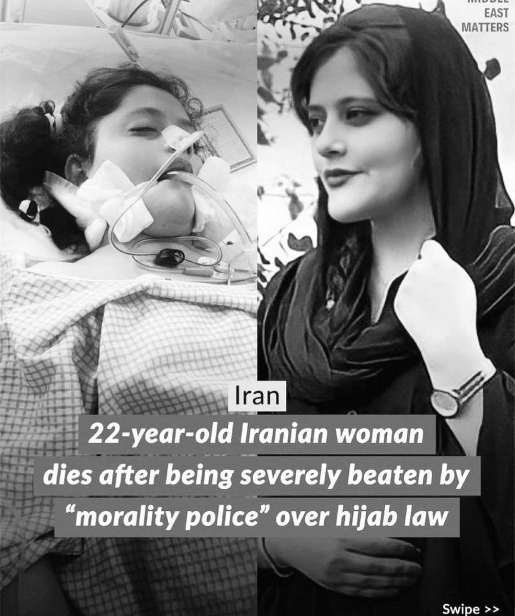 KhaledBeydoun's tweet photo. Mahsa Amini, killed by Iranian police.  Vile and horrible. https://t.co/CMCQhU7xCH