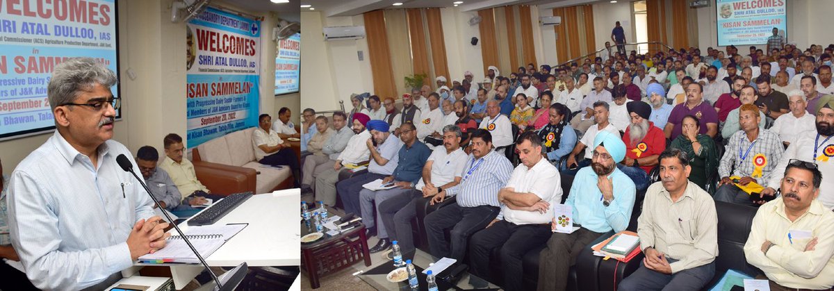 RisingKashmir's tweet photo. JK #AdvisoryBoard for Development of #Kisans, AHD organise Kisan #Sammelan at #Jammu
 https://t.co/cdo6NMDFet https://t.co/3m7Gg6yloG