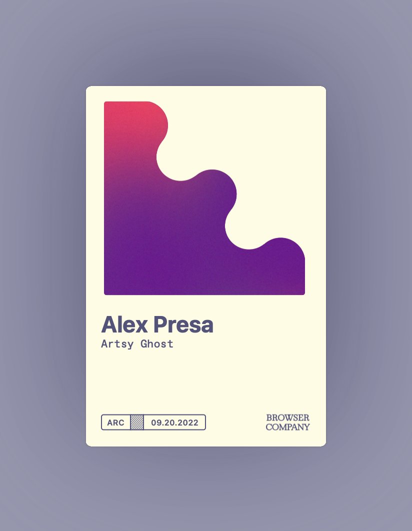 alexispresa's tweet photo. Artsy Ghost. I'll take it. #officiallyin #arcbrowser https://t.co/VWyKkVTotG