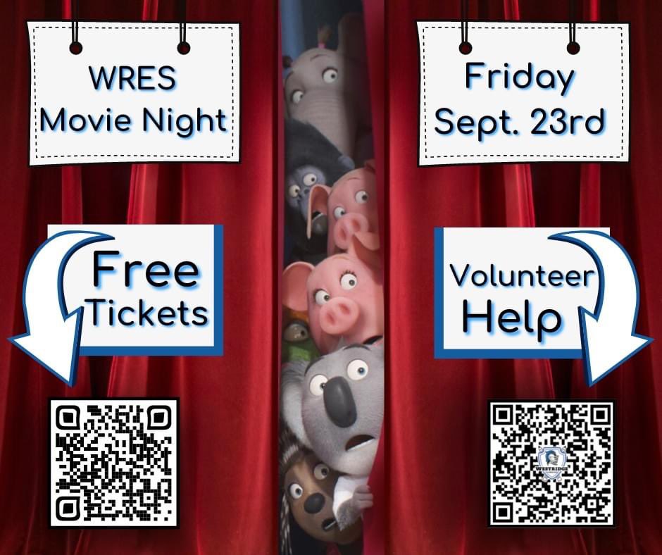 Just like all of our events, we can't make it happen without you!  Sign-up to help volunteer.
signupgenius.com/go/10C0C49ADAB…
Tickets are free, but please follow the QR code or link below to register so we can account appropriately for concessions and supplies!
ptawestridge.memberhub.com/store/items/76…