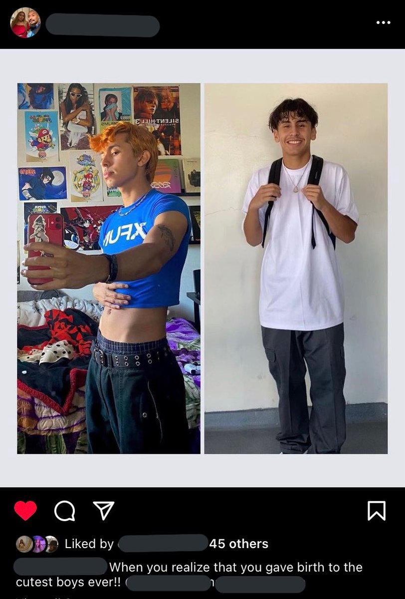 my mom is so unserious posting this, got me out here looking like a slut next to my little brother for all the family to see