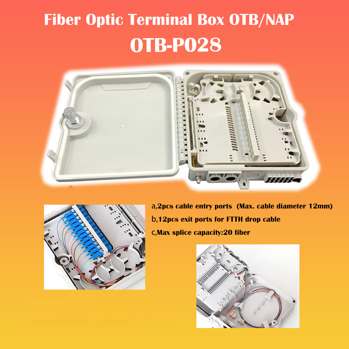 Andytangzx's tweet image. Fiber Optic Terminal Box OTB-P028
Direct from own factory. 
Contact Wechat/whatsapp +8618520204997
#FTTH #FTTX #fiberopticterminalbox #fiberoptic