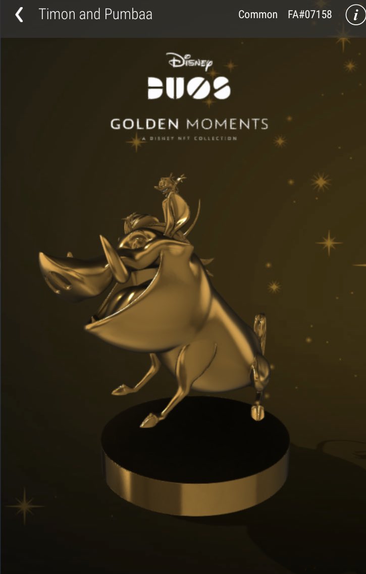 🚨Another update in my #NFT golden moments collection let’s fuking gooo! 💪🏽😏 ⭕️ Homie homie til the end ! #disney  #07158 #VeVecollectibles