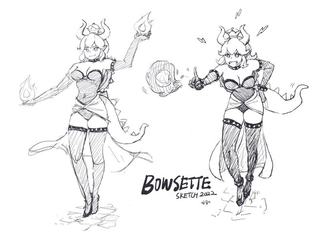 Bowsette Sketch 2022. 