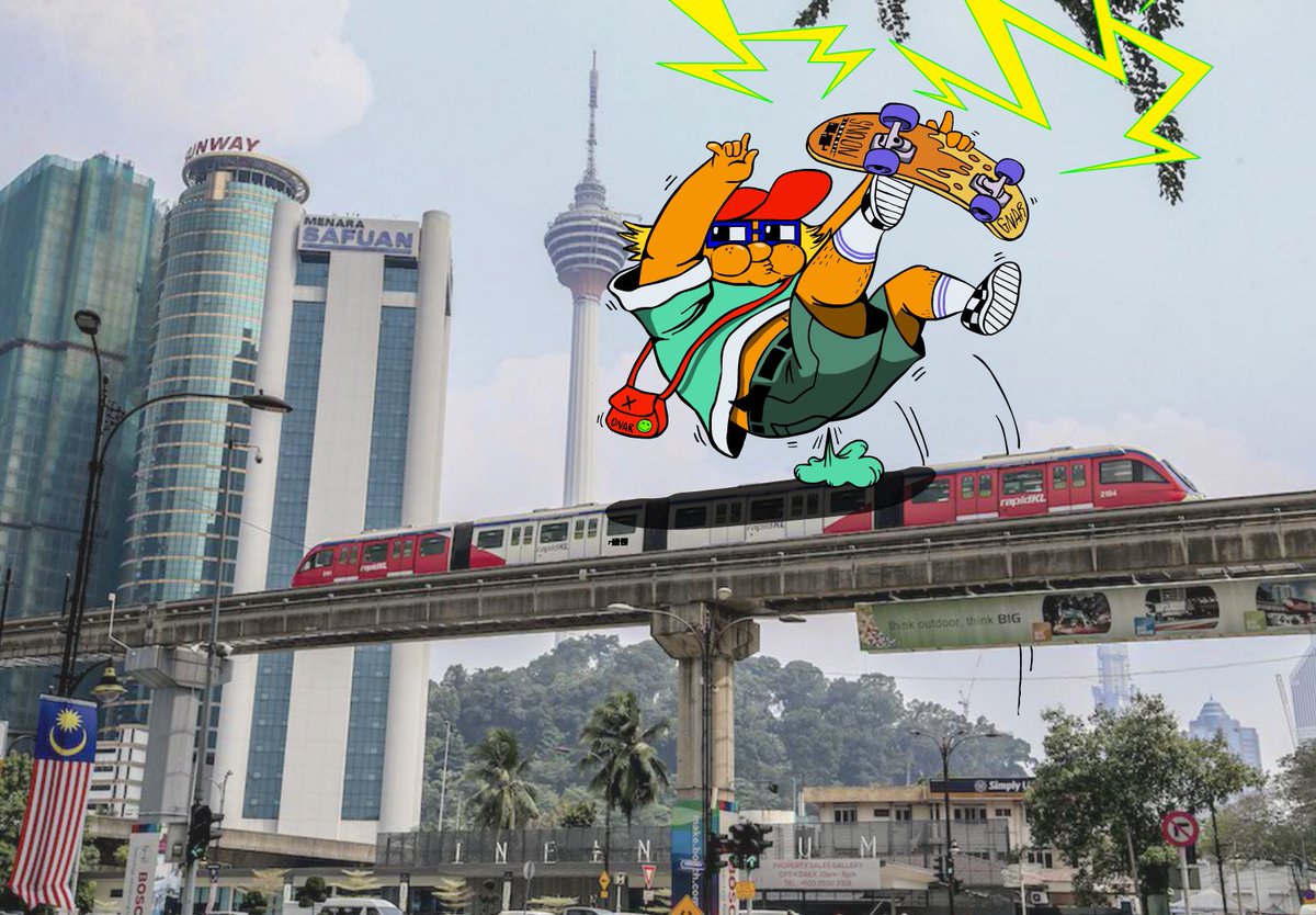 Gm! My entry for gnartwork contest. Here is Brucie doing boneless in Kuala Lumpur. Cheers! ⌐◨-◨

<a href="/gnars_dao/">Gnars</a> <a href="/nounsdao/">Nouns.eth</a> <a href="/NounsMY/">NounsMY ⌐◨-◨</a>
