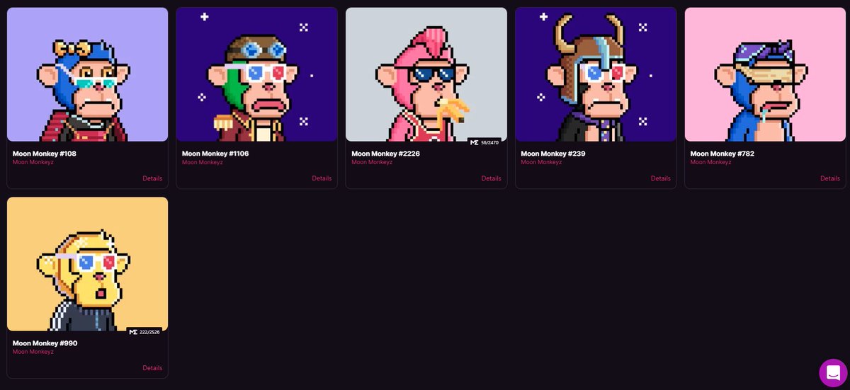 <a href="/MoonMonkeyzNFT/">Moon Monkeyz</a> swept a couple rares from moonmonkeyz for a little under 1 sol. Pixel art that looks pretty good and 0% royalties. Degen play b4 bed established.