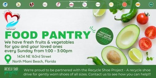 LoveToHelpFdn's tweet photo. #LTHF is open Sunday from 1-3 pm, @ 1434 NE 163rd St in #NorthMiamiBeach. Come through & get quality fresh #food for your #family. We โค๏ธ to #help #feed our neighbors, friends, & loved ones. FIRST COME - FIRST SERVE, while supplies last.
#FL #FriendsHelpingFriends #Community https://t.co/7flj3UGGIY